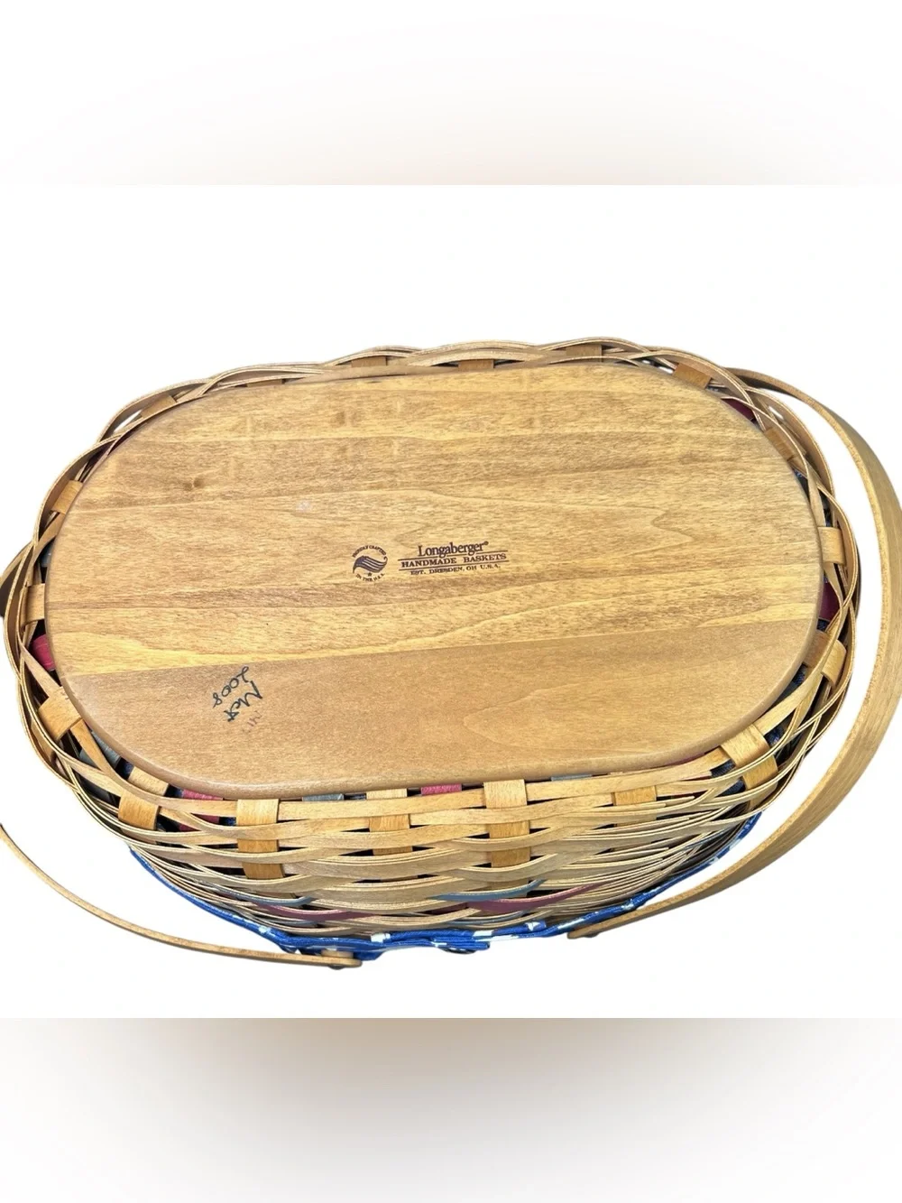 Longaberger Retired 2008 American Celebrations Oval Market Basket Combo
